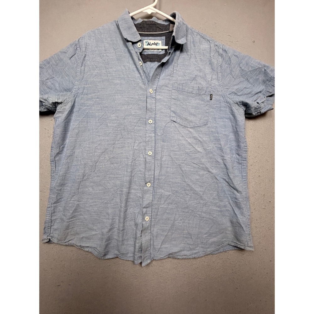 Hurley Standard Collection Slub Button Down Blue XL Mens